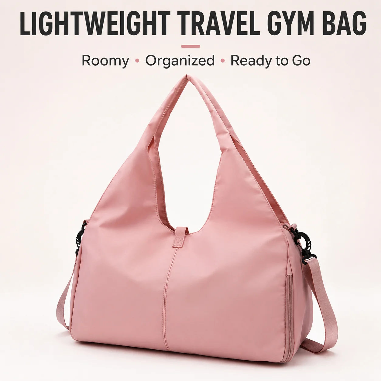 Women's Gym Bag with Shoe Compartment - Lightweight Weekender Duffel