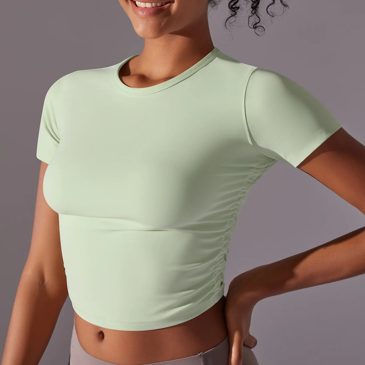 VYRENA Workout T-Shirt — Women's Short Sleeve Solid Sport Top