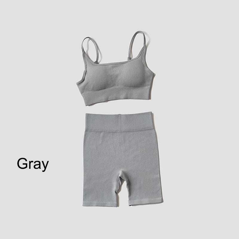 VYRENA Seamless Set — Sports Bra, Crop Top & Leggings