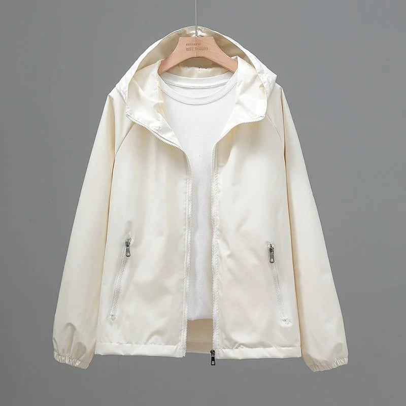 VYRENA Double Hood Windbreaker | Women's Lightweight Running Jacket