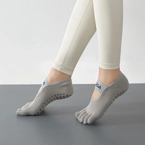 VYRENA Toe Socks — Women's Five-Finger Anti-Slip Yoga Socks
