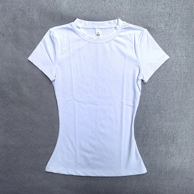 VYRENA Seamless Gym Top — Women's Short Sleeve Sports Shirt