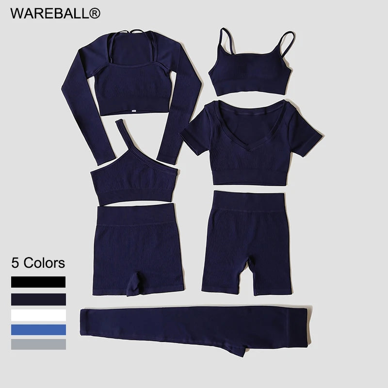 VYRENA Seamless Set — Sports Bra, Crop Top & Leggings