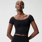 VYRENA Slim Fit Workout Top — Women's Gym Running T-Shirt