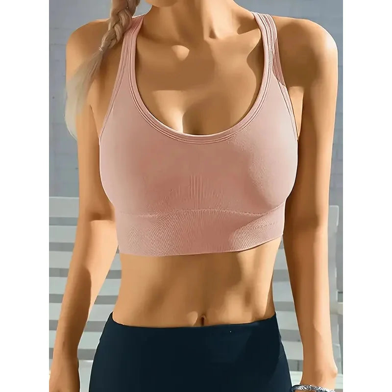 Women's Push-Up Yoga Bra - Seamless Breathable Gym Tank Top