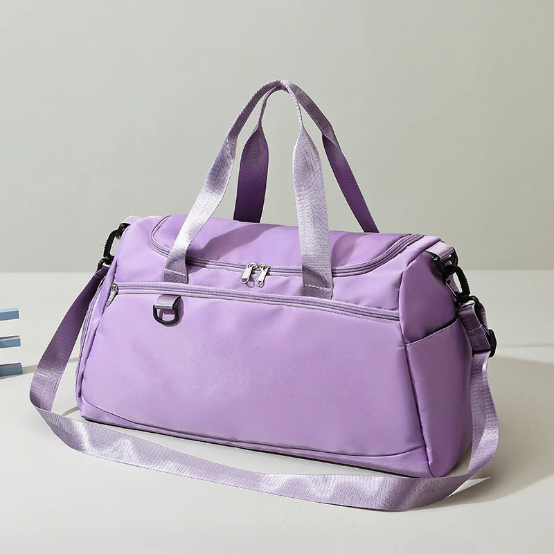 Gym Duffel Bag with Wet/Dry Compartment - Training Bag for Women & Men