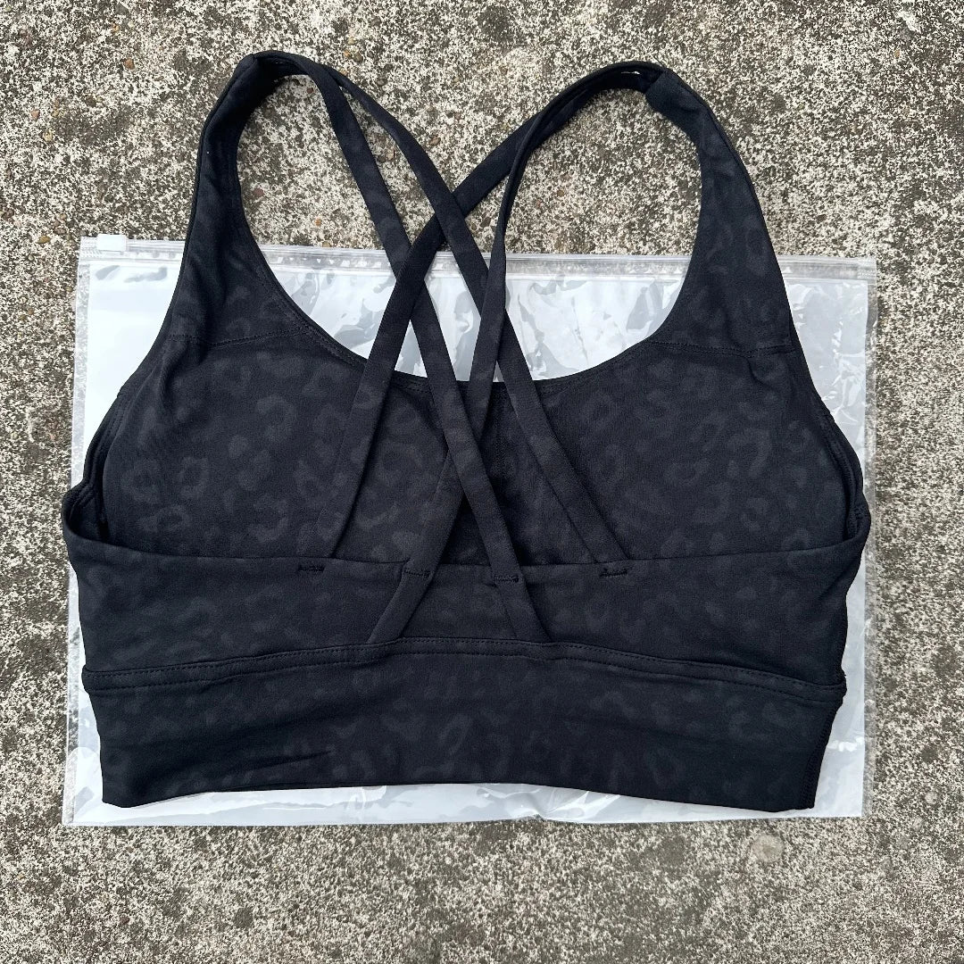 VYRENA Cross-Back Fitness Bra — Shockproof High-Strength Gym Sports Top