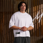 VYRENA Men's Boxy Tee — Dropped Shoulder Heavyweight Sports T-Shirt