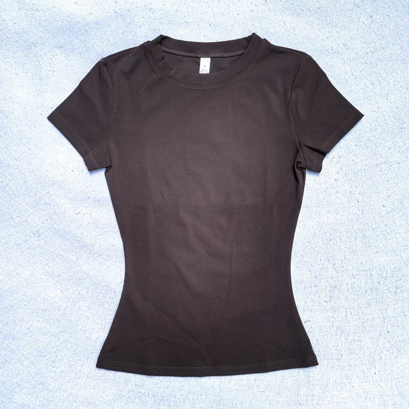 VYRENA Seamless Gym Top — Women's Short Sleeve Sports Shirt