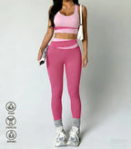 VYRENA Breathable Yoga Set — Women's Sports Bra & High-Waist Leggings