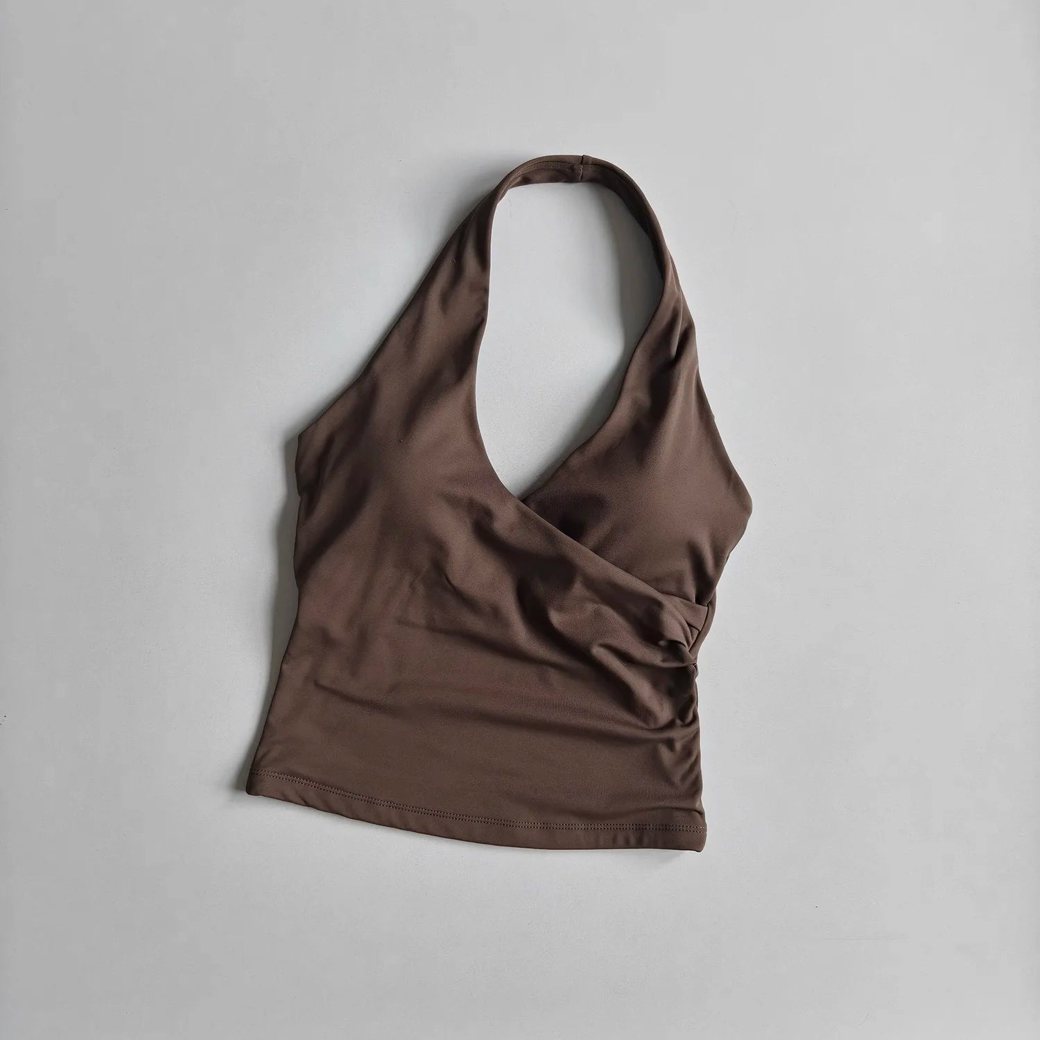 Women's V-Neck Sports Bra - Halter Neck Yoga & Gym Top