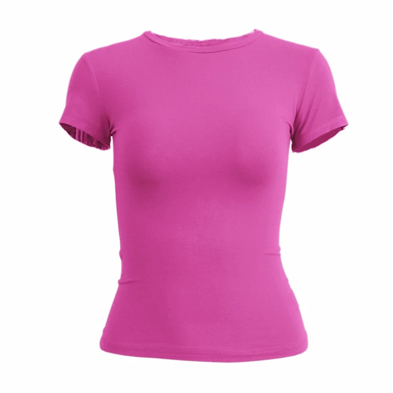 VYRENA Short Sleeve Gym T-Shirt — Women's Slim Fit Sports Top