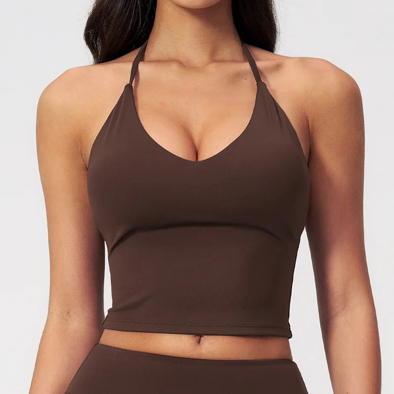VYRENA Slim Gym Vest — Padded Sports Top with Chest Pads