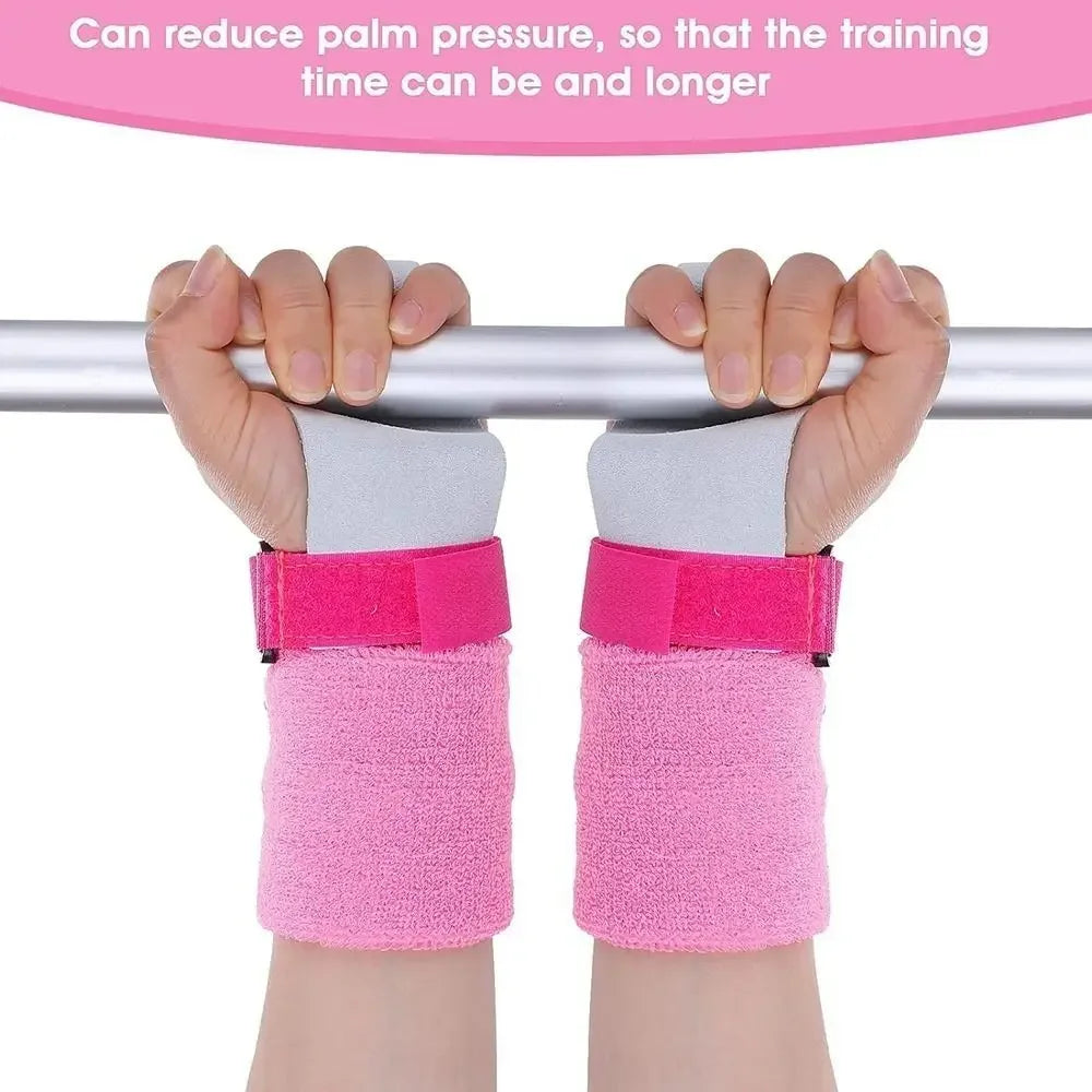 Gymnastics Grip Wristbands - Anti-Slip Palm Grips for Gym & Bar Work