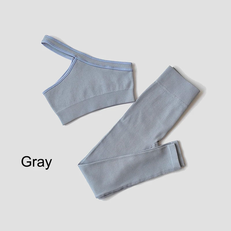 VYRENA Seamless Set — Sports Bra, Crop Top & Leggings