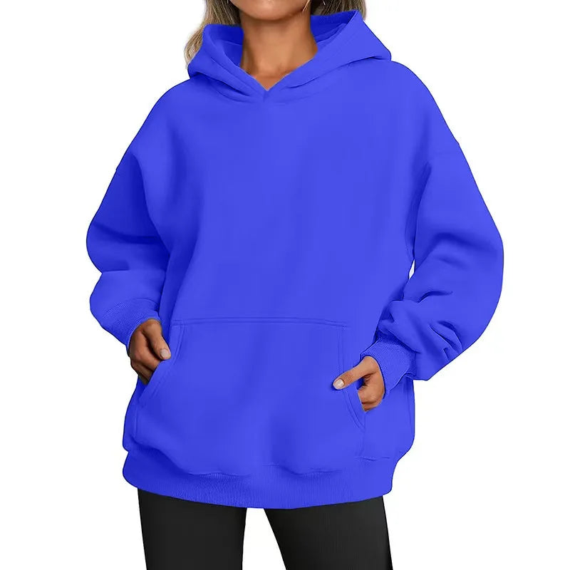 VYRENA Fleece Oversized Hoodie | Women's Warm Pullover Sweatshirt