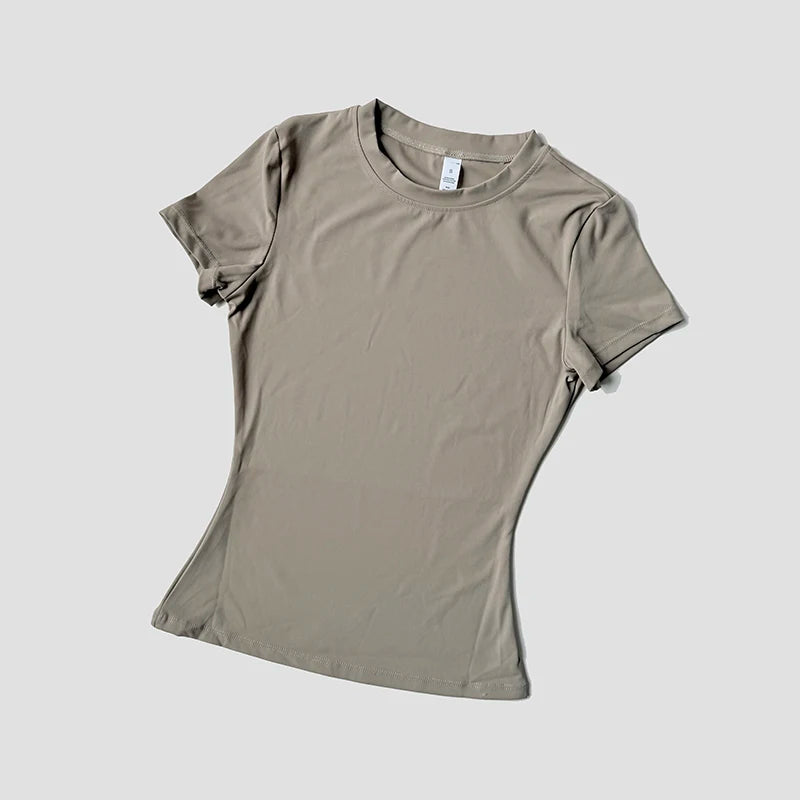 VYRENA Seamless Short Sleeve Top — Women's Gym Running T-Shirt