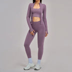 VYRENA Full-Sleeve Set — 3-Piece Long Sleeve Gym Outfit