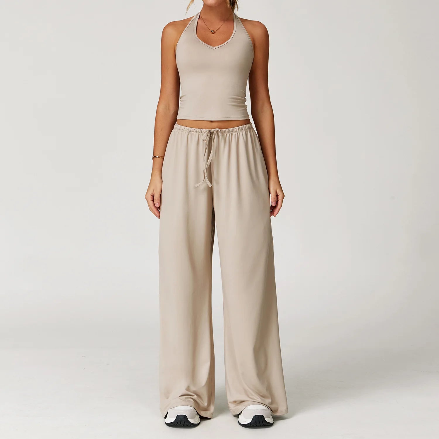 VYRENA Yoga Pants Set — 2-Piece High-Waist Gym Tracksuit