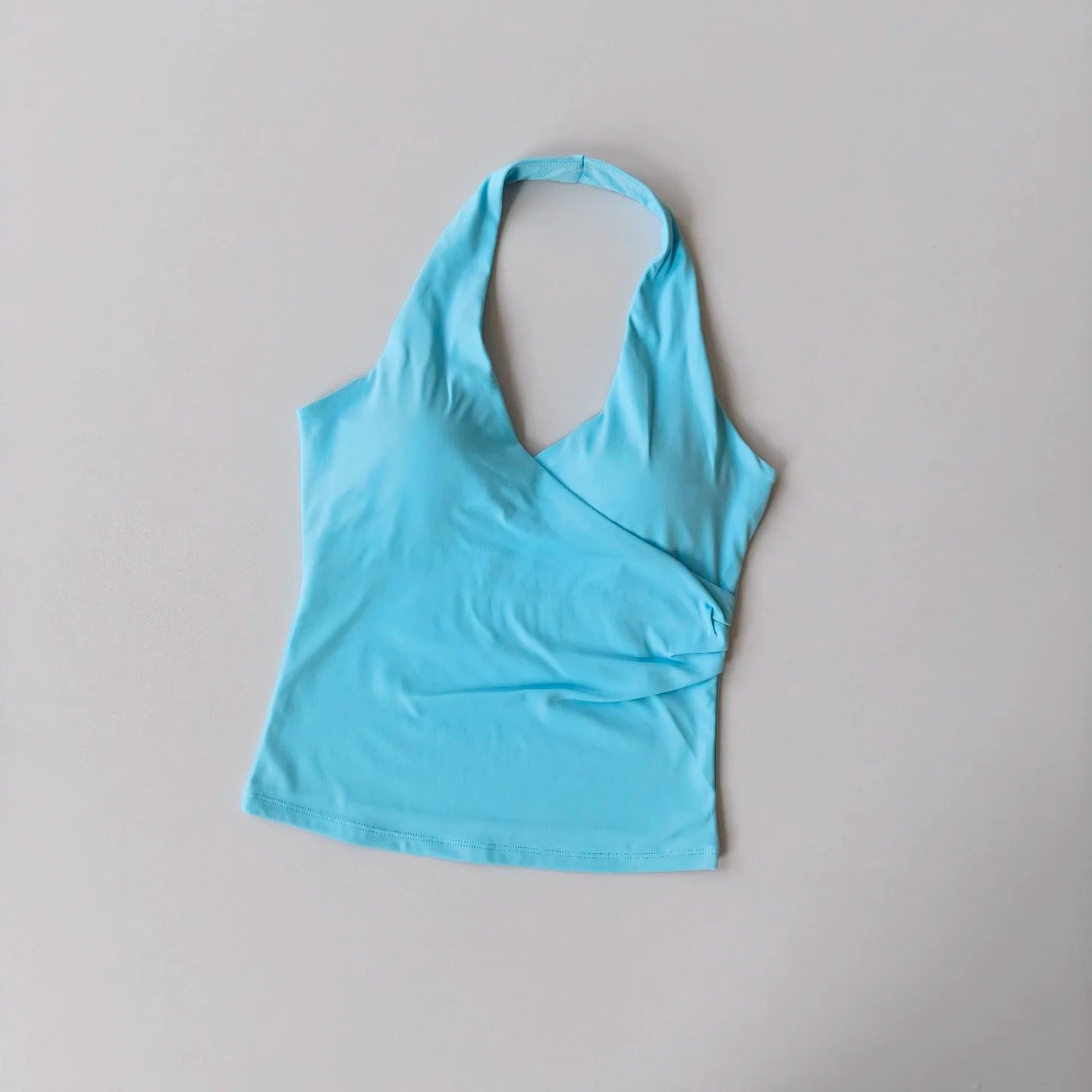 Women's V-Neck Sports Bra - Halter Neck Yoga & Gym Top