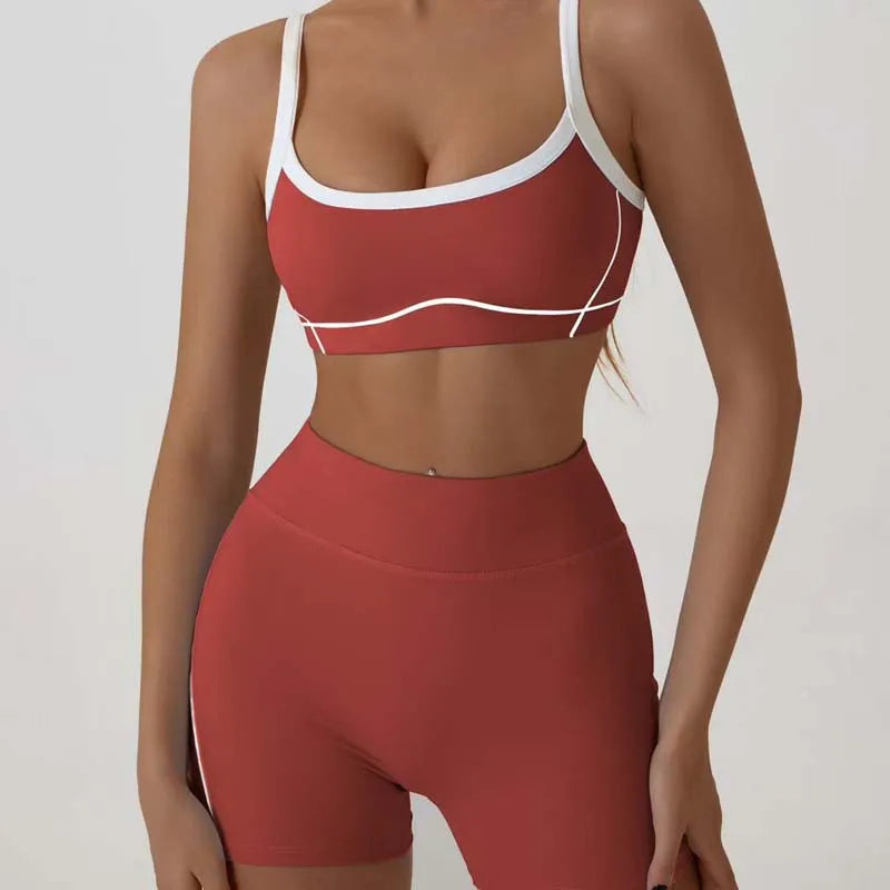 VYRENA Yoga Short Set — 2-Piece Women's Gym Tracksuit