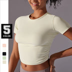 VYRENA Workout T-Shirt — Women's Short Sleeve Solid Sport Top