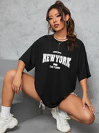 VYRENA Oversized Graphic T-Shirt — Women's Casual Sports Tee