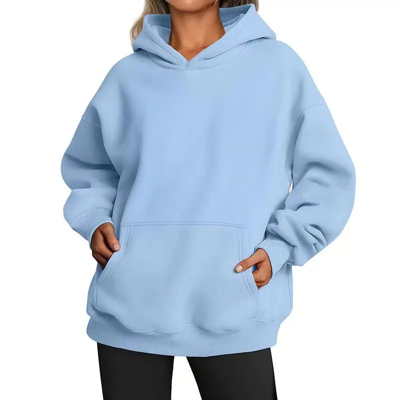 VYRENA Fleece Oversized Hoodie | Women's Warm Pullover Sweatshirt