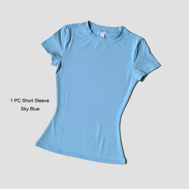 VYRENA Seamless Short Sleeve Top — Women's Gym Running T-Shirt
