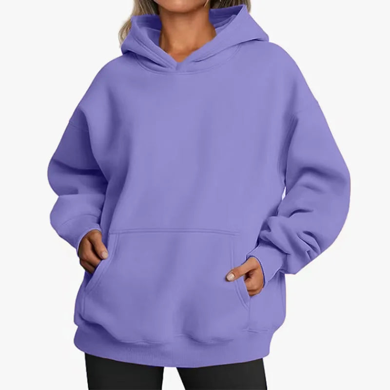 VYRENA Fleece Oversized Hoodie | Women's Warm Pullover Sweatshirt