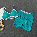 VYRENA Peach Set — Seamless Bra & Scrunch Shorts