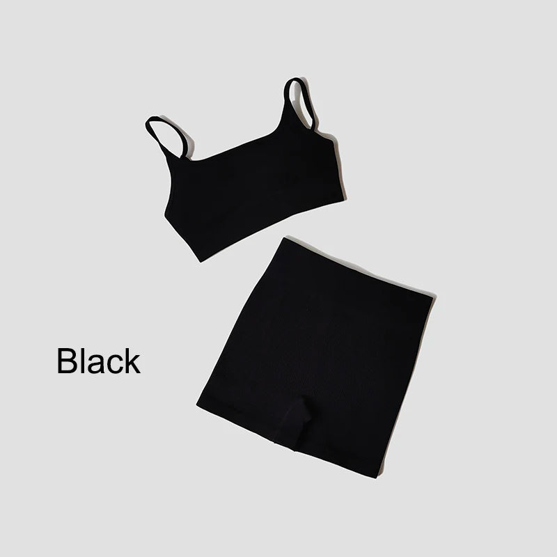 VYRENA Seamless Set — Sports Bra, Crop Top & Leggings