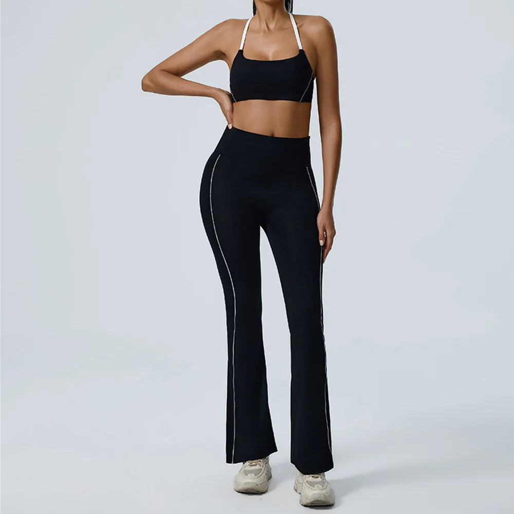 VYRENA 2-Piece Yoga Set — Sports Bra & High-Waist Shorts