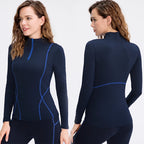 VYRENA Thermal Zip Gym Shirt — Women's Long Sleeve Warm Sports Top