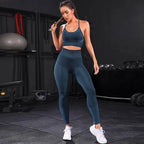 VYRENA Seamless Leggings Set — 2-Piece Women's Gym Tracksuit
