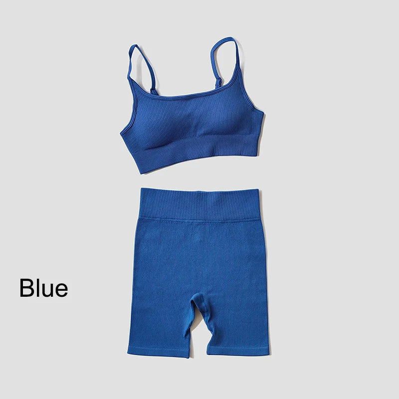VYRENA Seamless Set — Sports Bra, Crop Top & Leggings
