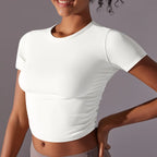 VYRENA Workout T-Shirt — Women's Short Sleeve Solid Sport Top