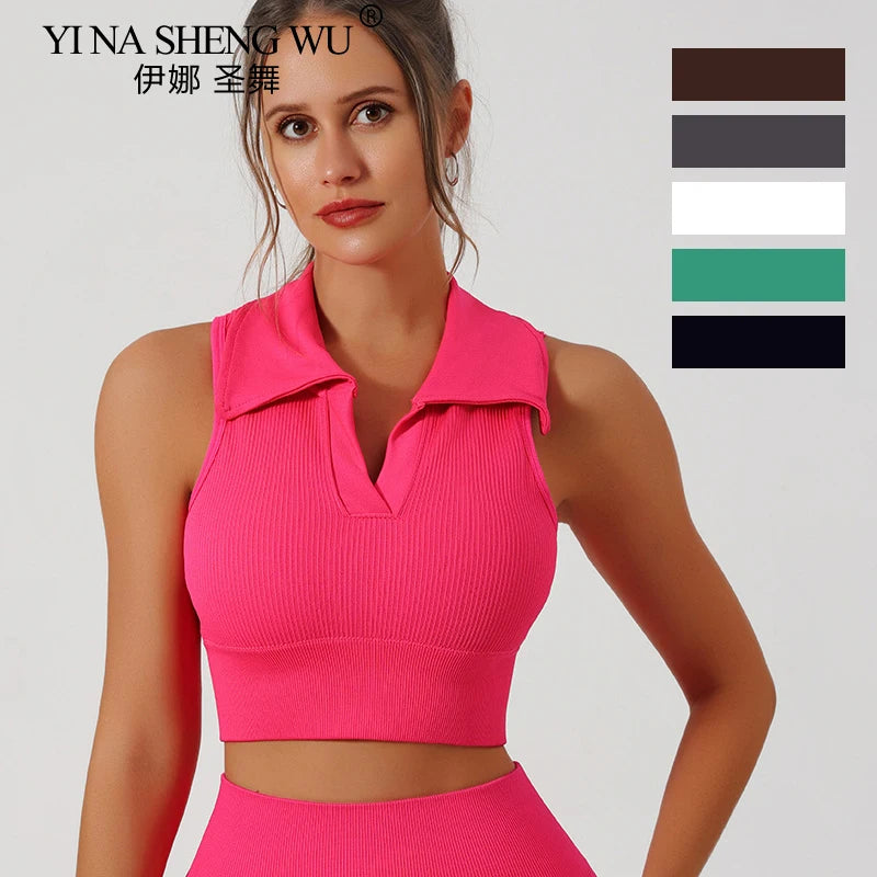 VYRENA Plus Size Gym Set — Push-Up Vest Top & Leggings