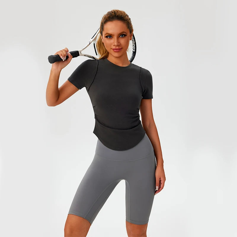 VYRENA Compression Sport T-Shirt — Women's Dry-Fit Gym Top