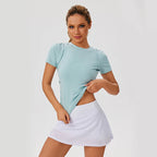 VYRENA Compression Sport T-Shirt — Women's Dry-Fit Gym Top