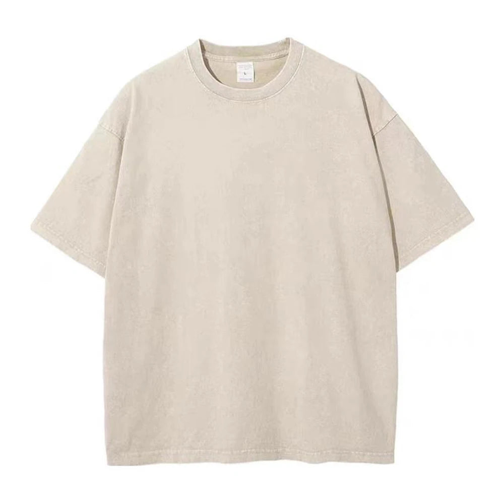 VYRENA Women's Heavyweight Tee — Acid Wash Oversized Gym T-Shirt