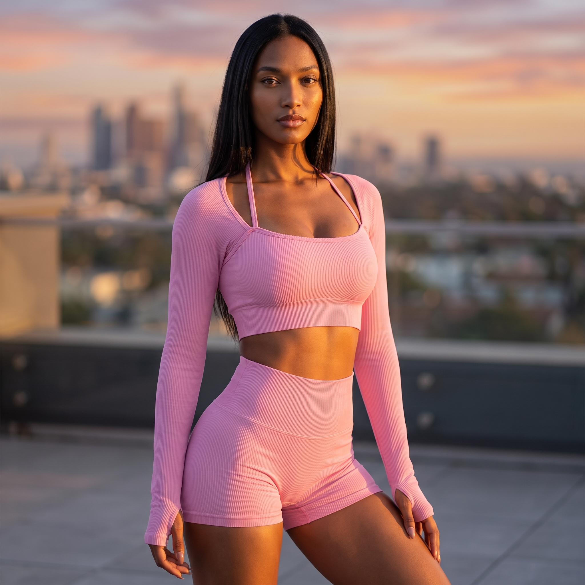 Sports Gym Set - Joana Pink Rooftop